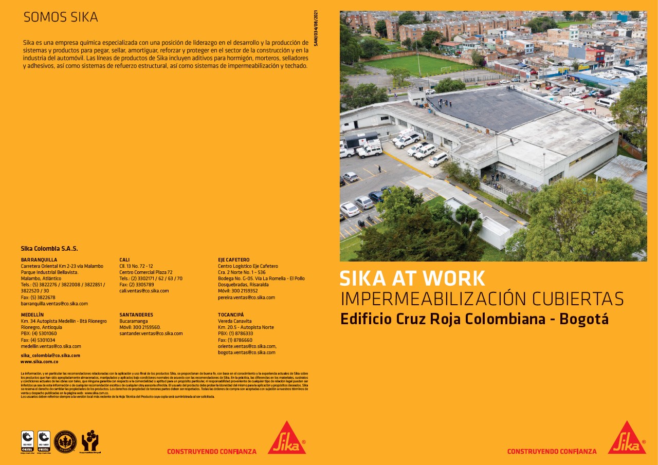Sika At Work - Impermeabilización Cubiertas Edificio Cruz Roja Colombiana - Bogotá