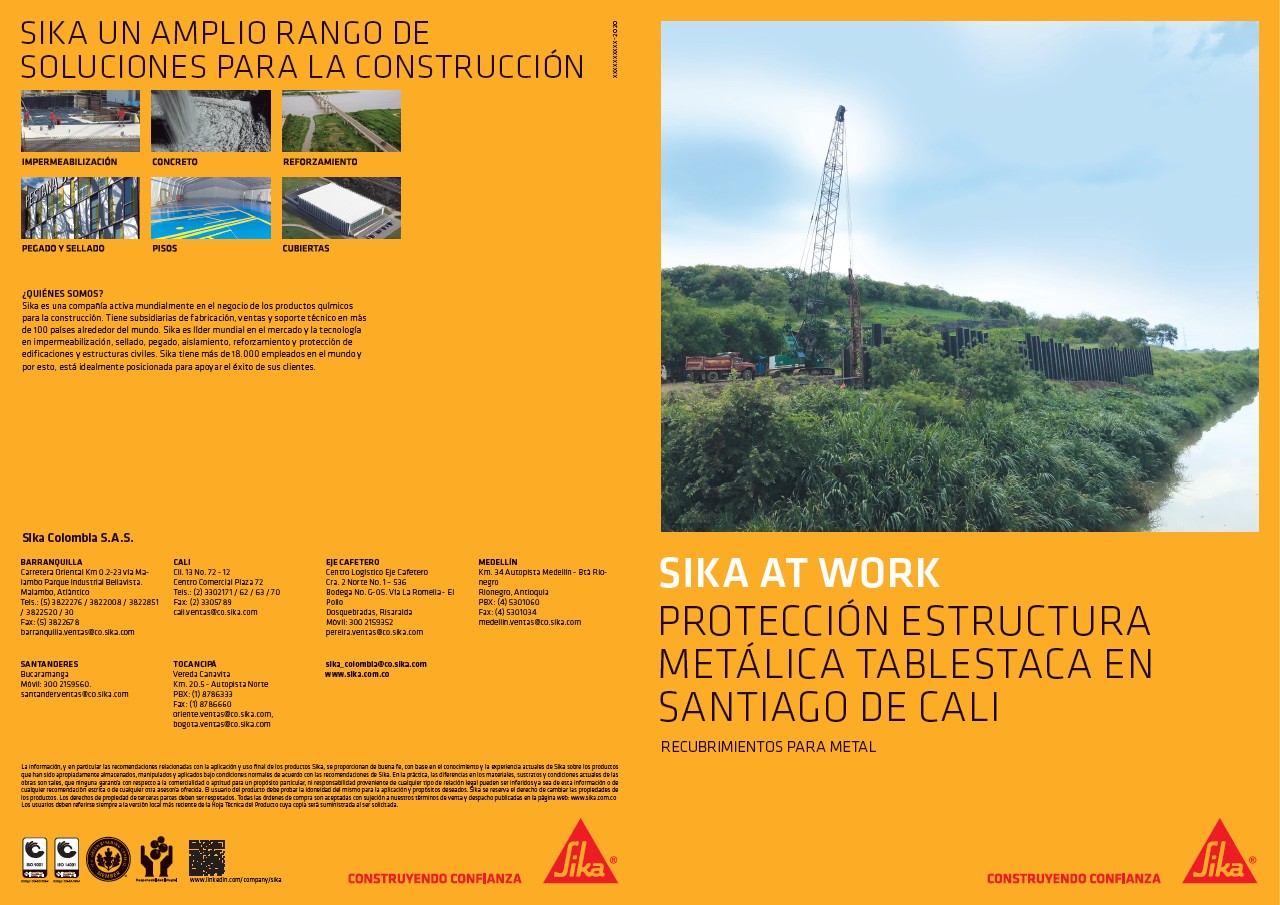 Sika at Work - Protección Estructura Metálica Tablestaca