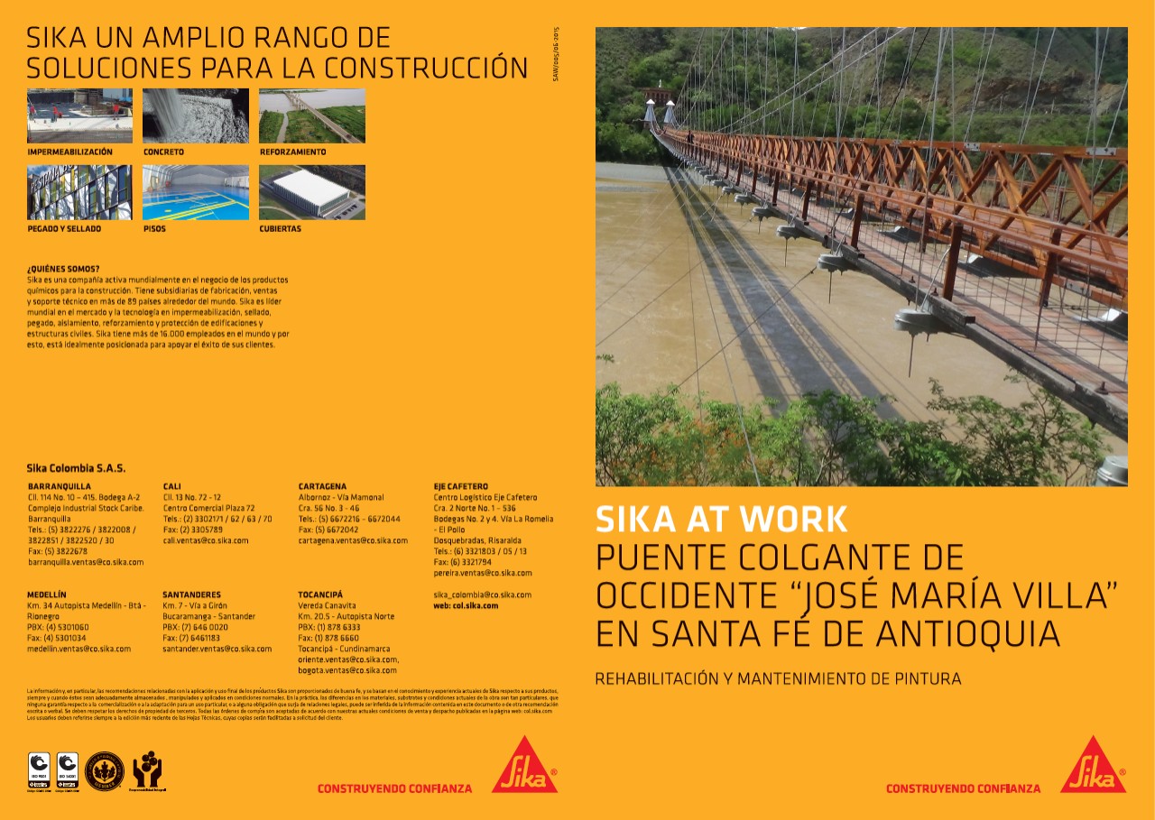 Sika at Work - Puente colgante de Occidente José Maria Villa
